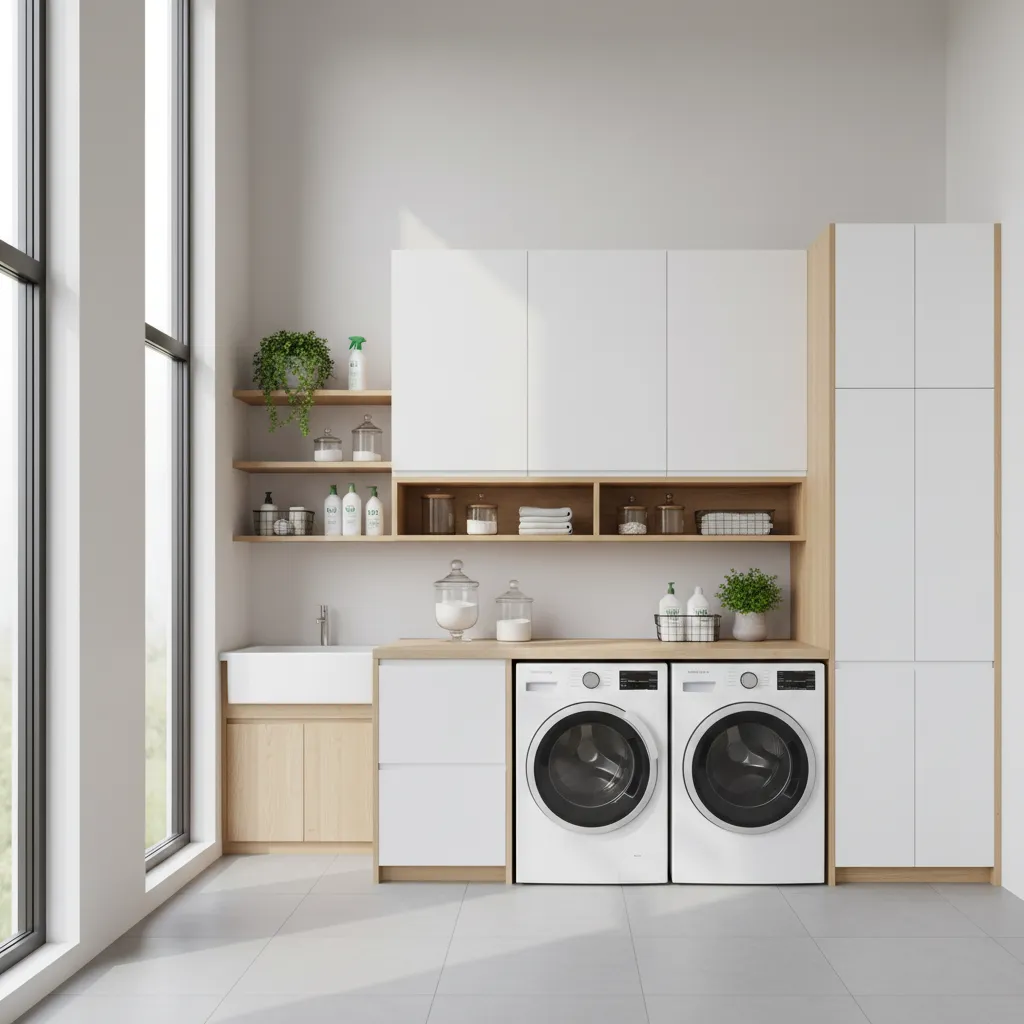 How to Decide the Best Storage Layout for a High-Ceiling Laundry Room