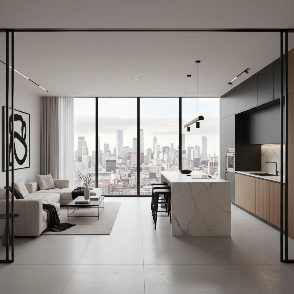 luxury apartment renovation typical of high cost cities like New York or San Francisco