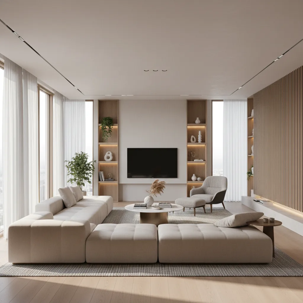 High resolution rendered interior scene exported from a room design app