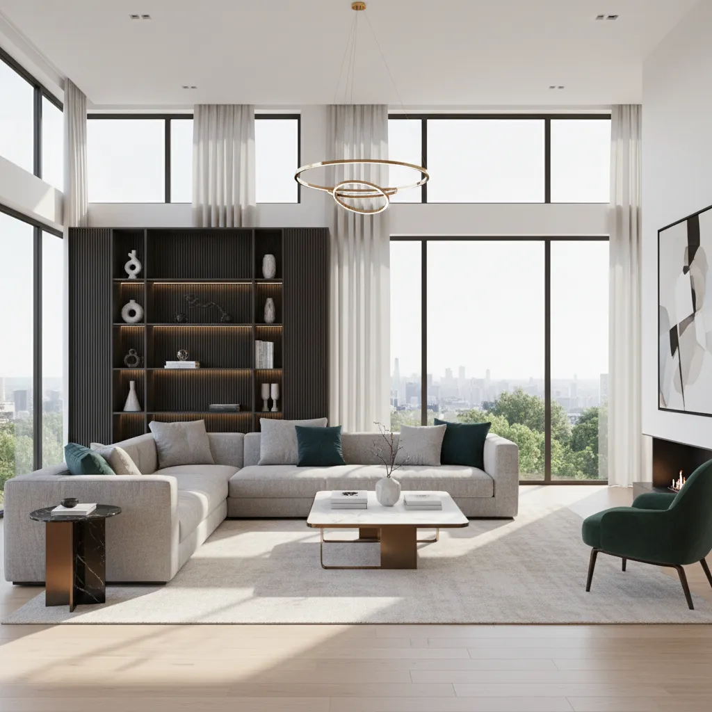 high resolution photorealistic interior render suitable for portfolio or presentation