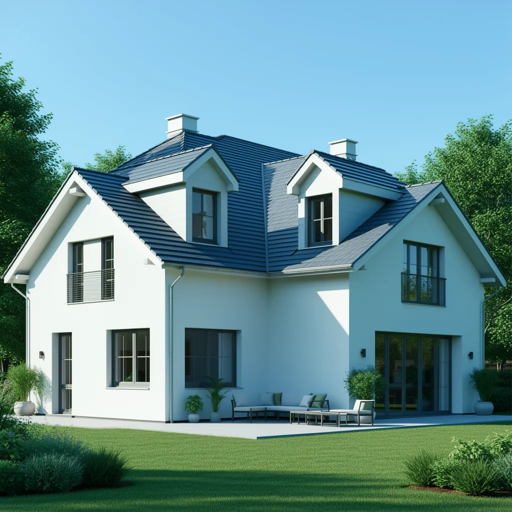 Hip dormer with three sloping roof sides