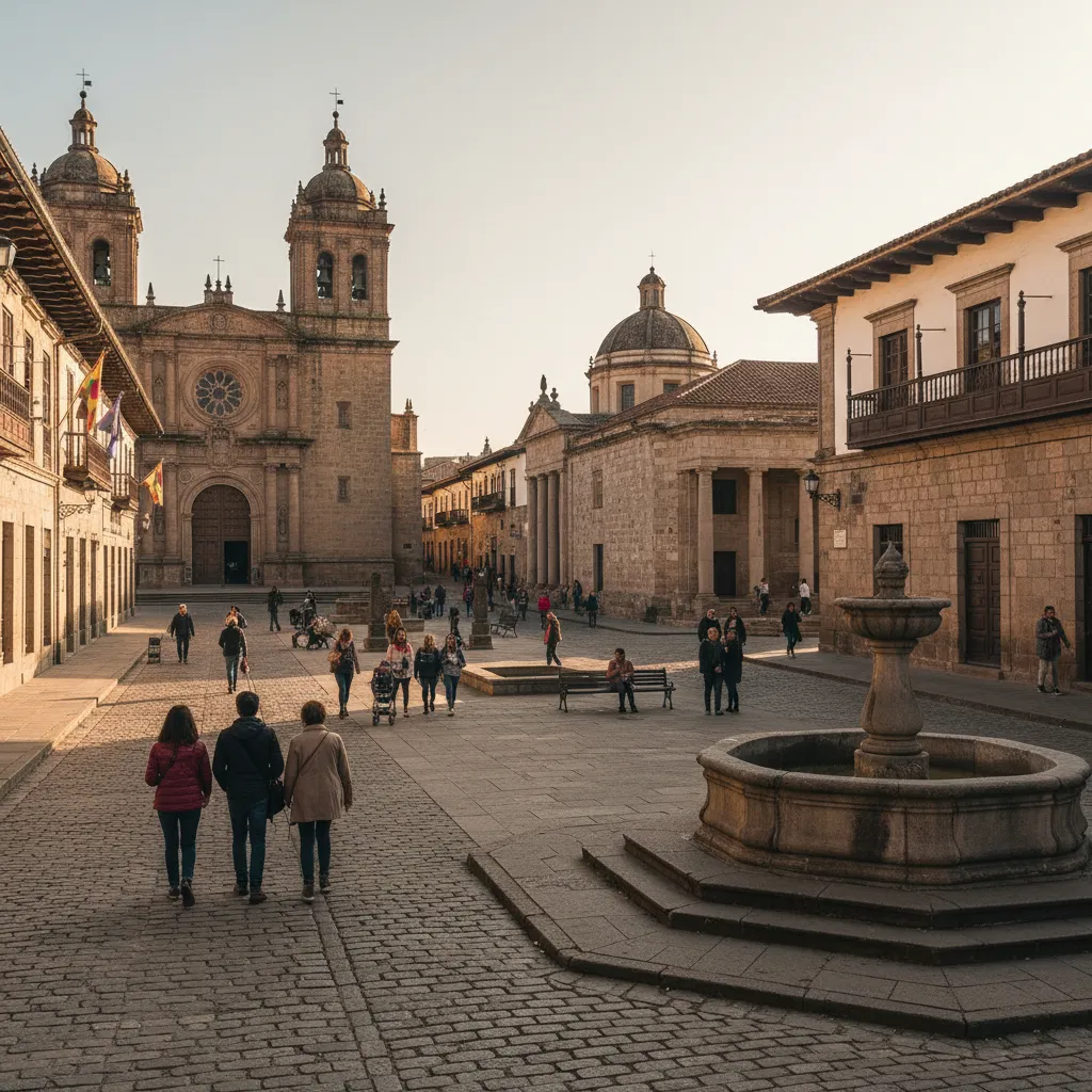 Historic urban district showing architecture and cultural landscape elements