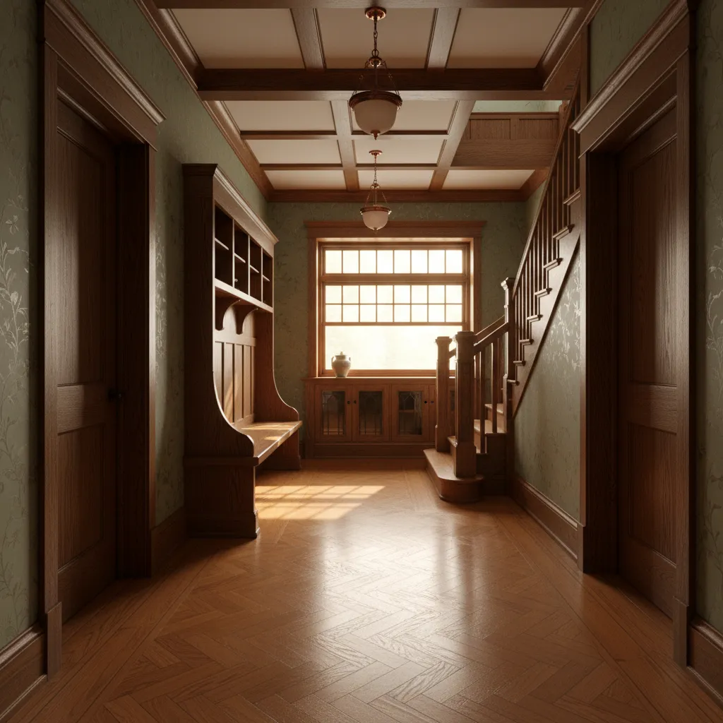Historic home interior showing craftsman trim and built in cabinetry used to identify 1910s homes