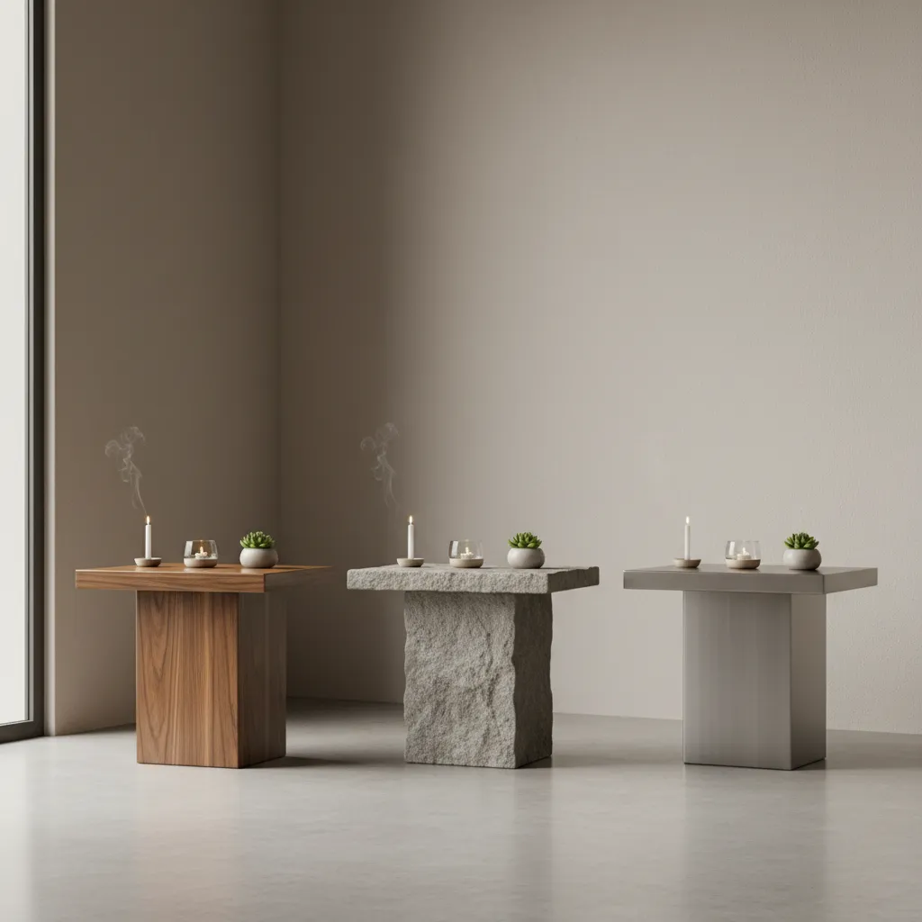 Best Materials for Home Altars Wood vs Stone vs Metal
