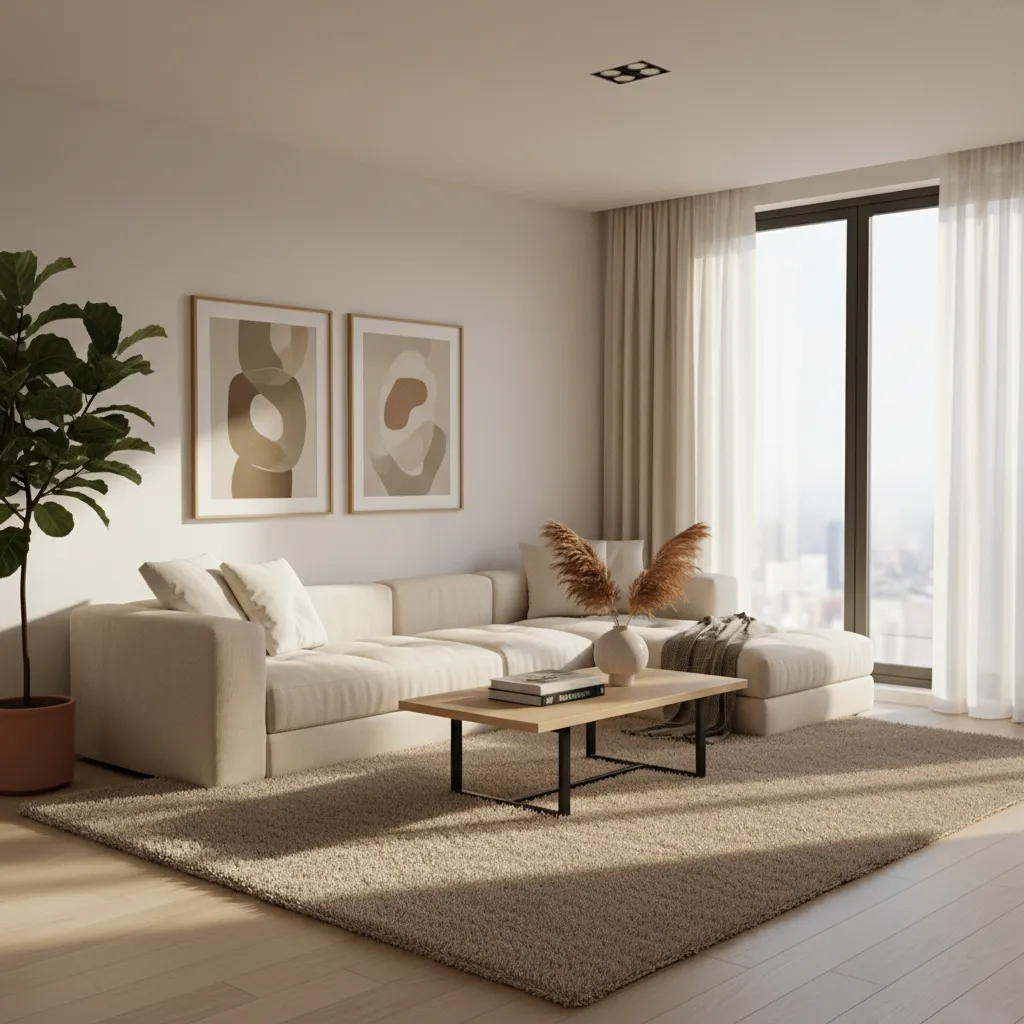 realistic 3D interior rendering created with a home decor design app
