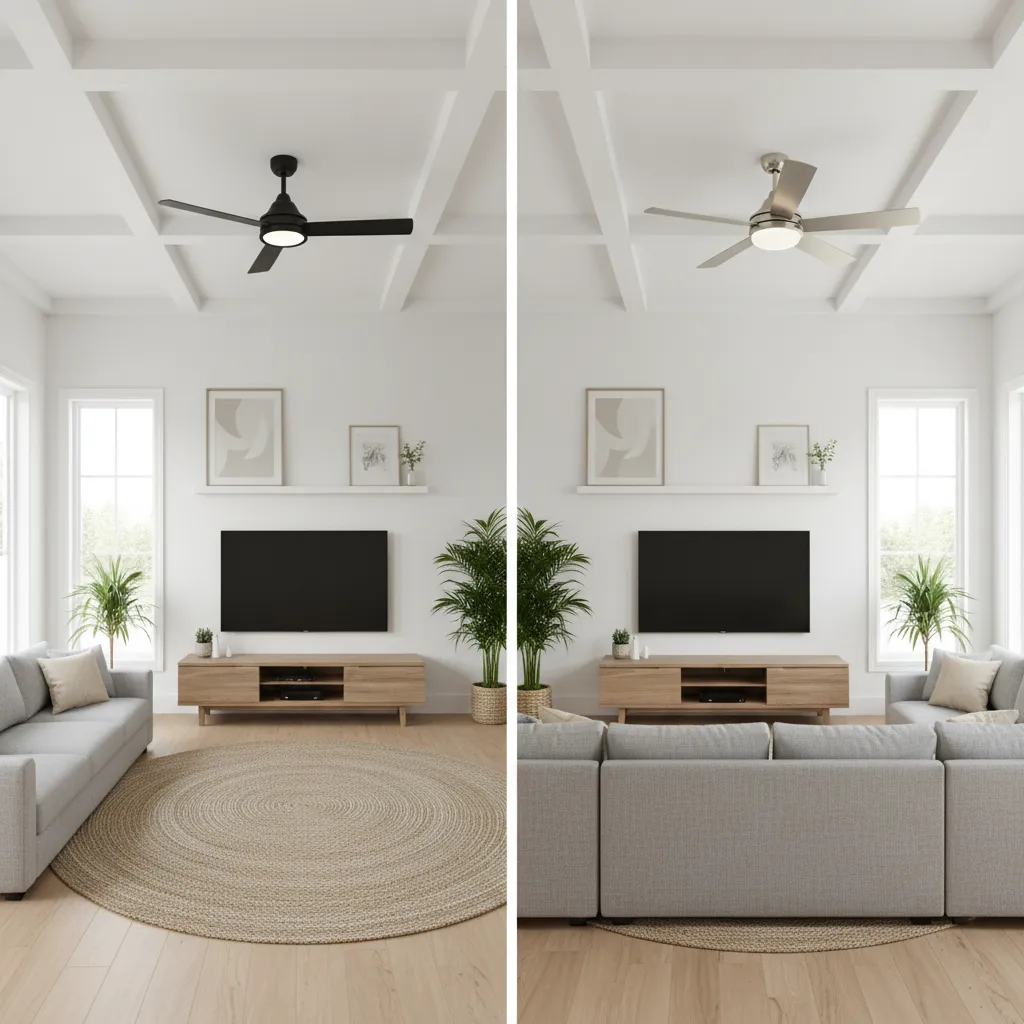 Home Decorators Collection vs Hampton Bay Ceiling Fans: A practical comparison of Home Depot’s two biggest ceiling fan brands—covering quality, motors, design, and real value before you buy.