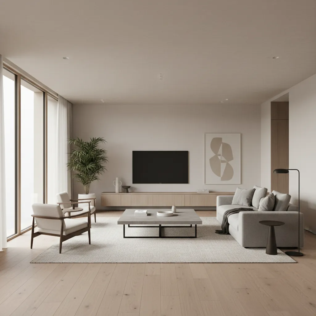 Render interior de una casa generado con software de diseño