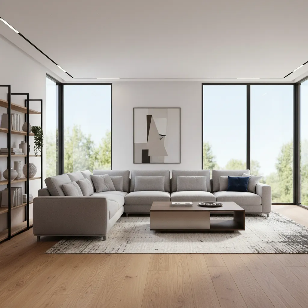 Realistic 3D rendered living room generated from a home design app