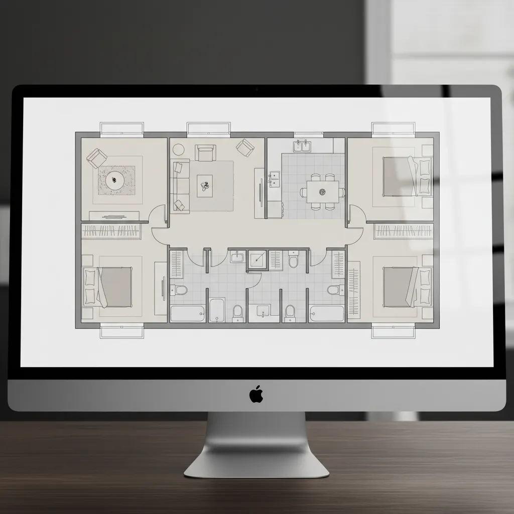 home floor plan layout created using desktop design software