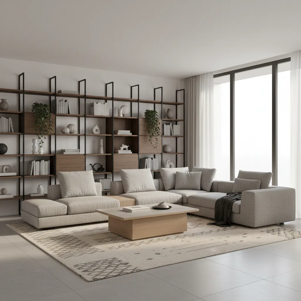 3D interior preview generated by home design software showing living room layout