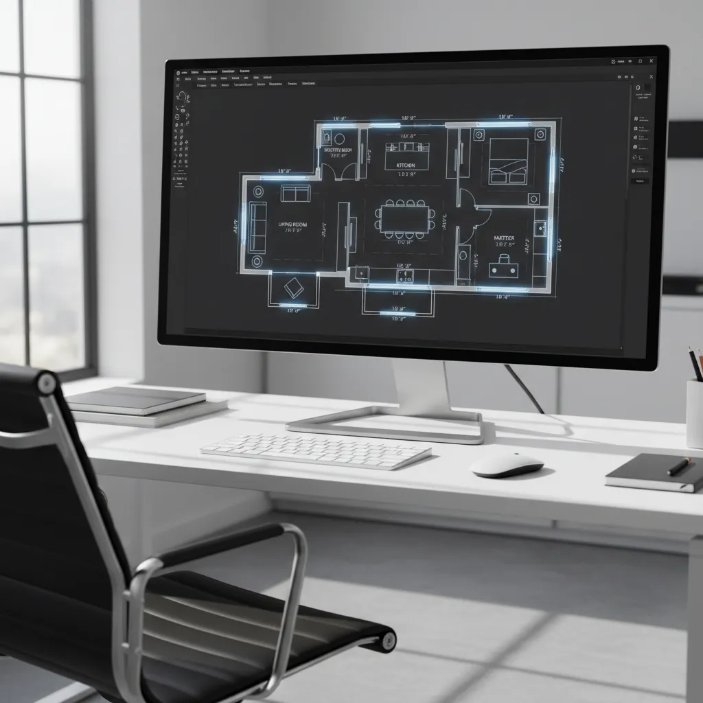 accurate home floor plan with measurements created in remodeling design tool