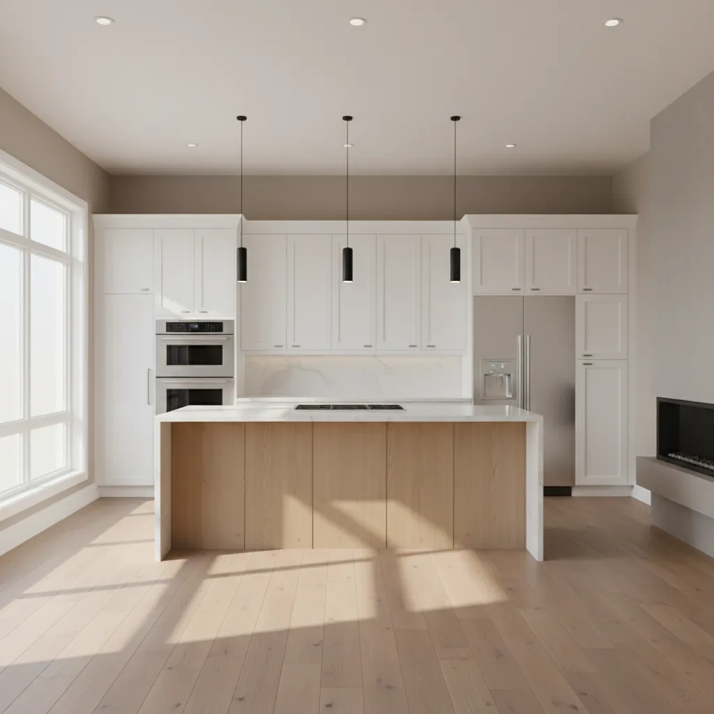 Interior renovation example showing kitchen remodel as a home improvement project