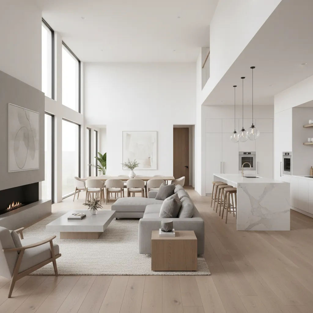 3D visualization of a house layout generated from a floor plan creator