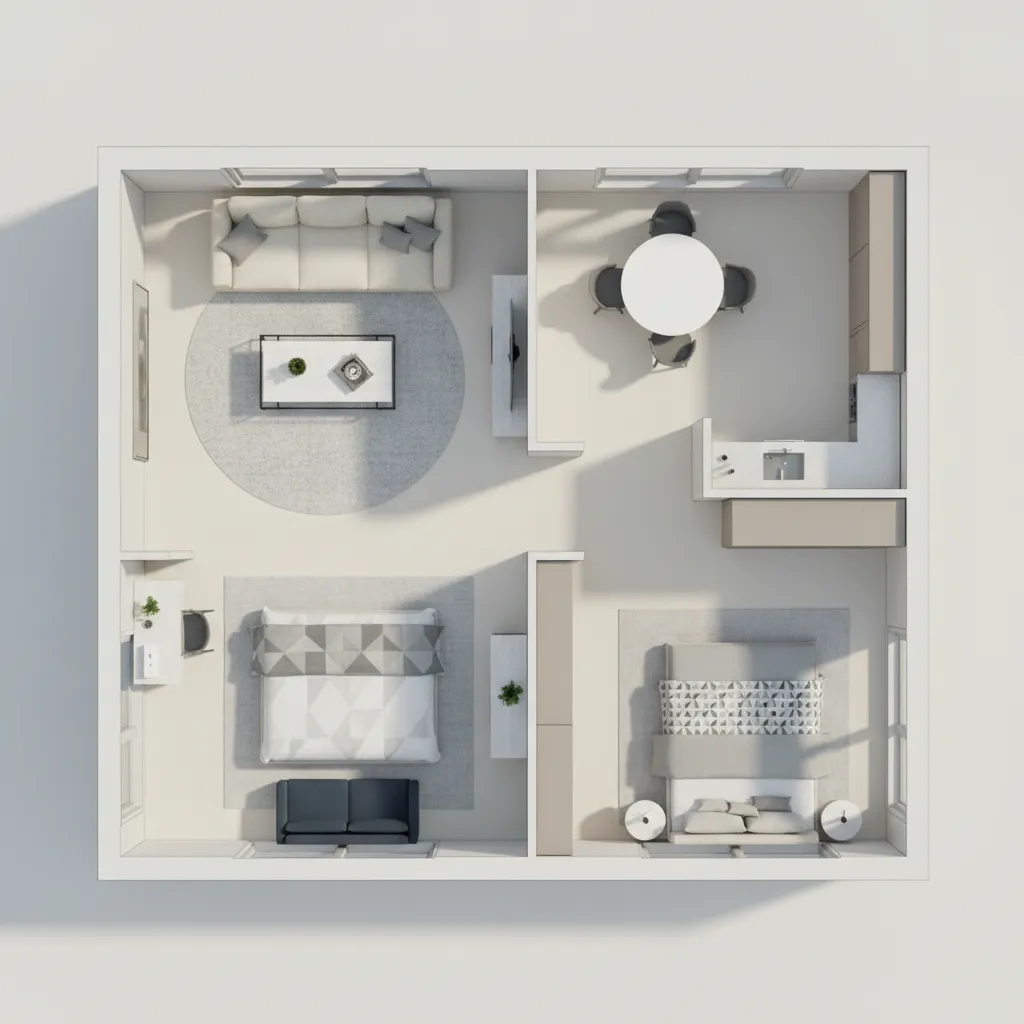 digital furniture placement planning in a 3D home layout tool