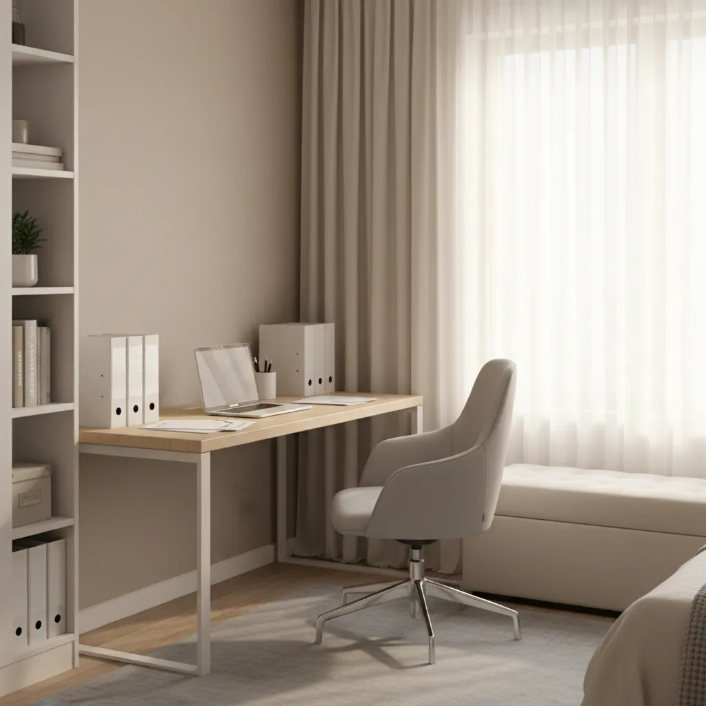 small apartment home office used for business registration paperwork