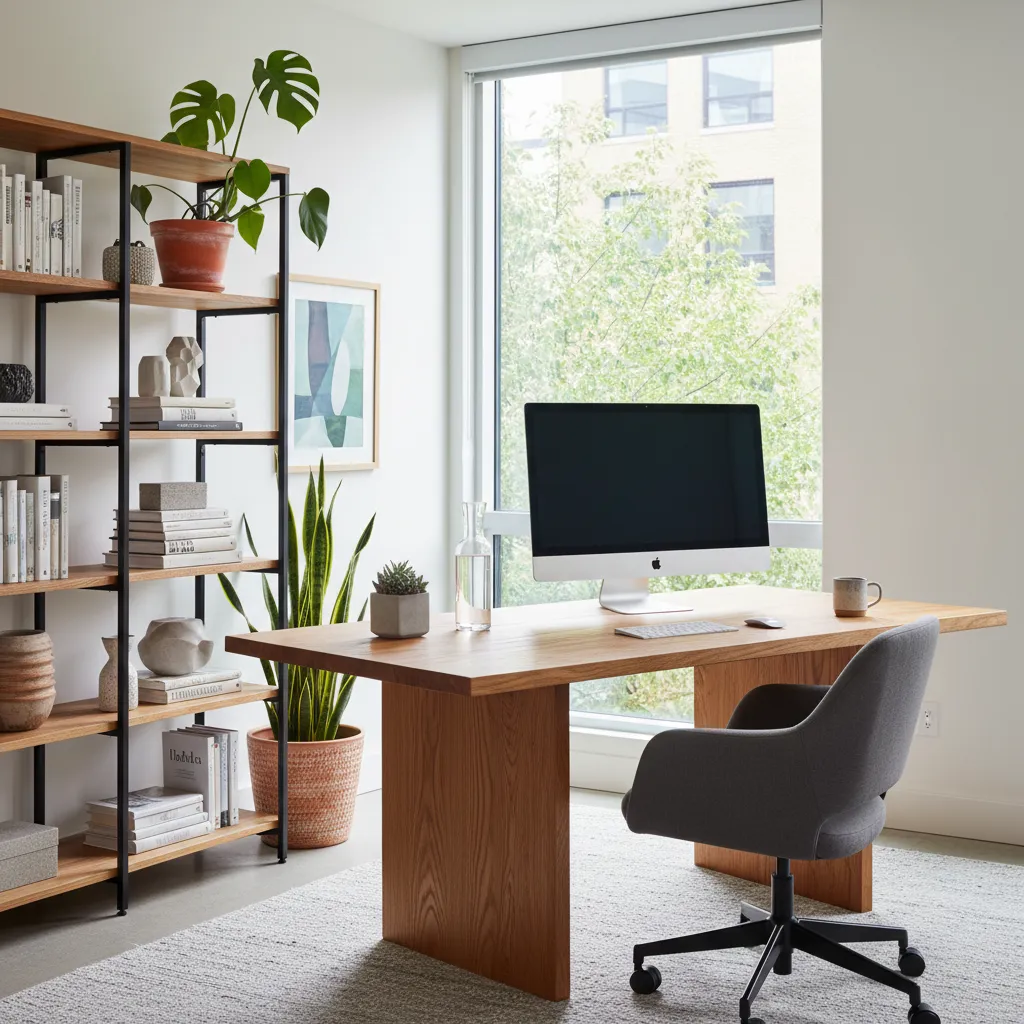 Oficina en casa representando un home office moderno