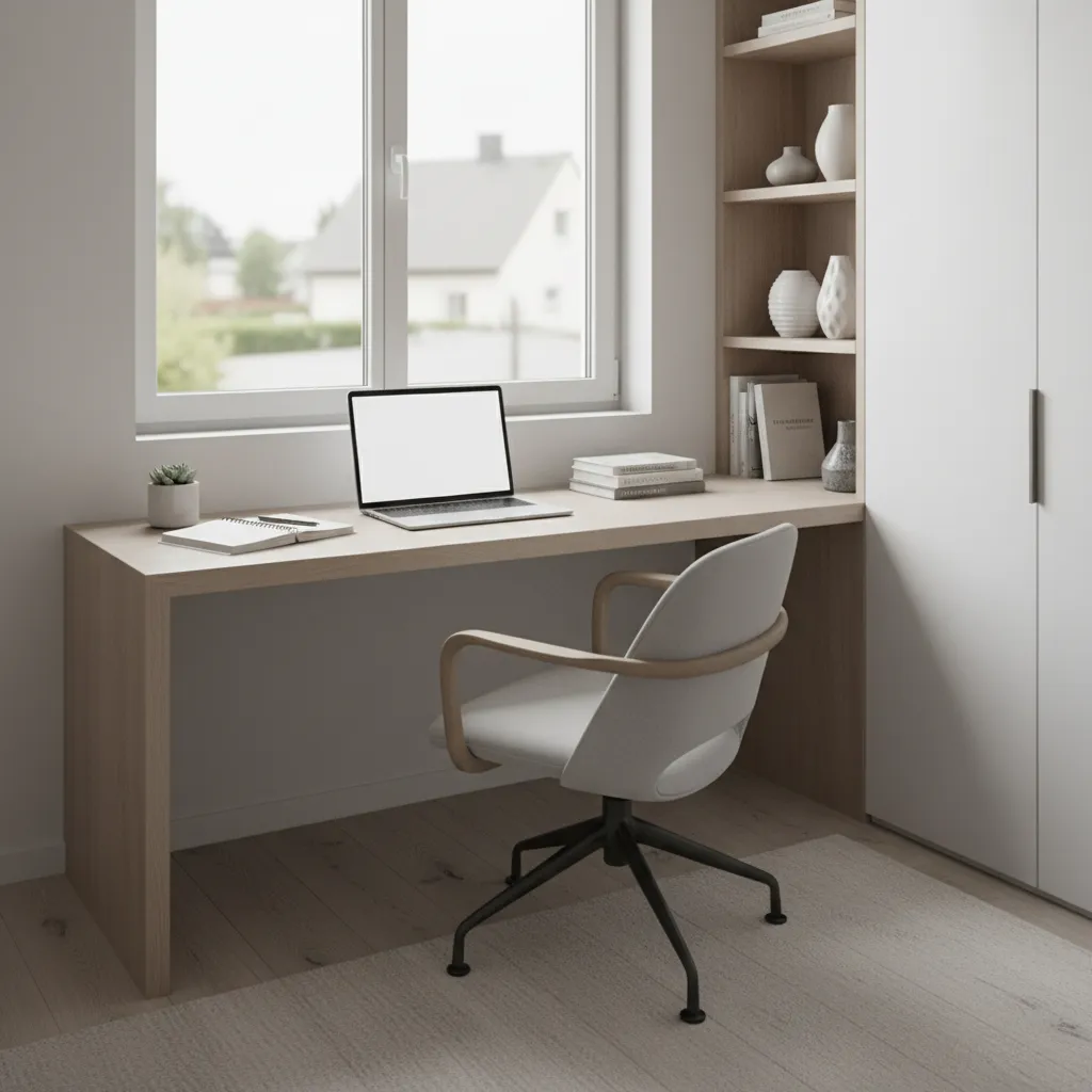 Small home office setup used for starting an online business