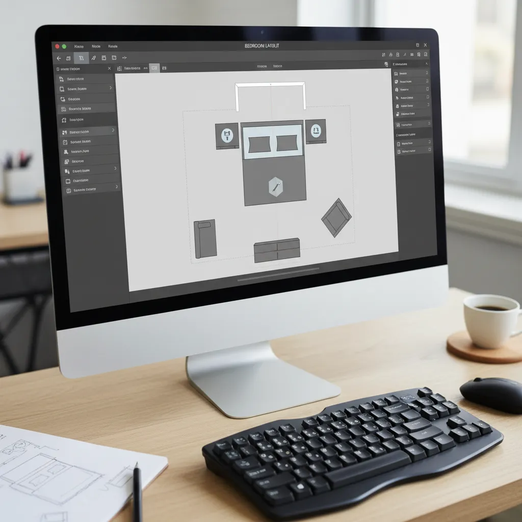 Room layout planning inside free home remodeling design software