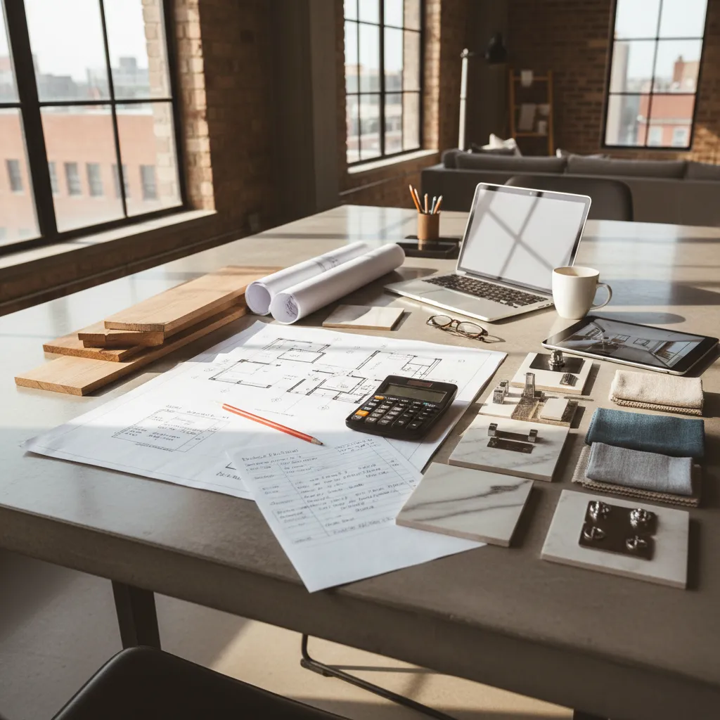 Planificación de presupuesto y diseño en una reforma de vivienda