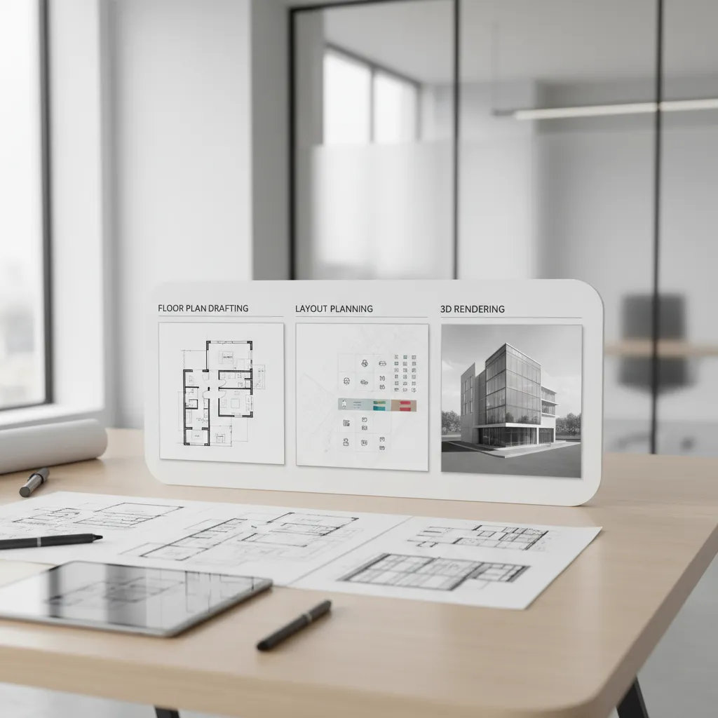 visual workflow showing floor plan drafting layout planning and 3D rendering stages for home renovation