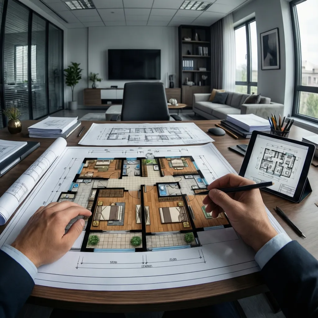 floor plan layout planning for flooring renovation project