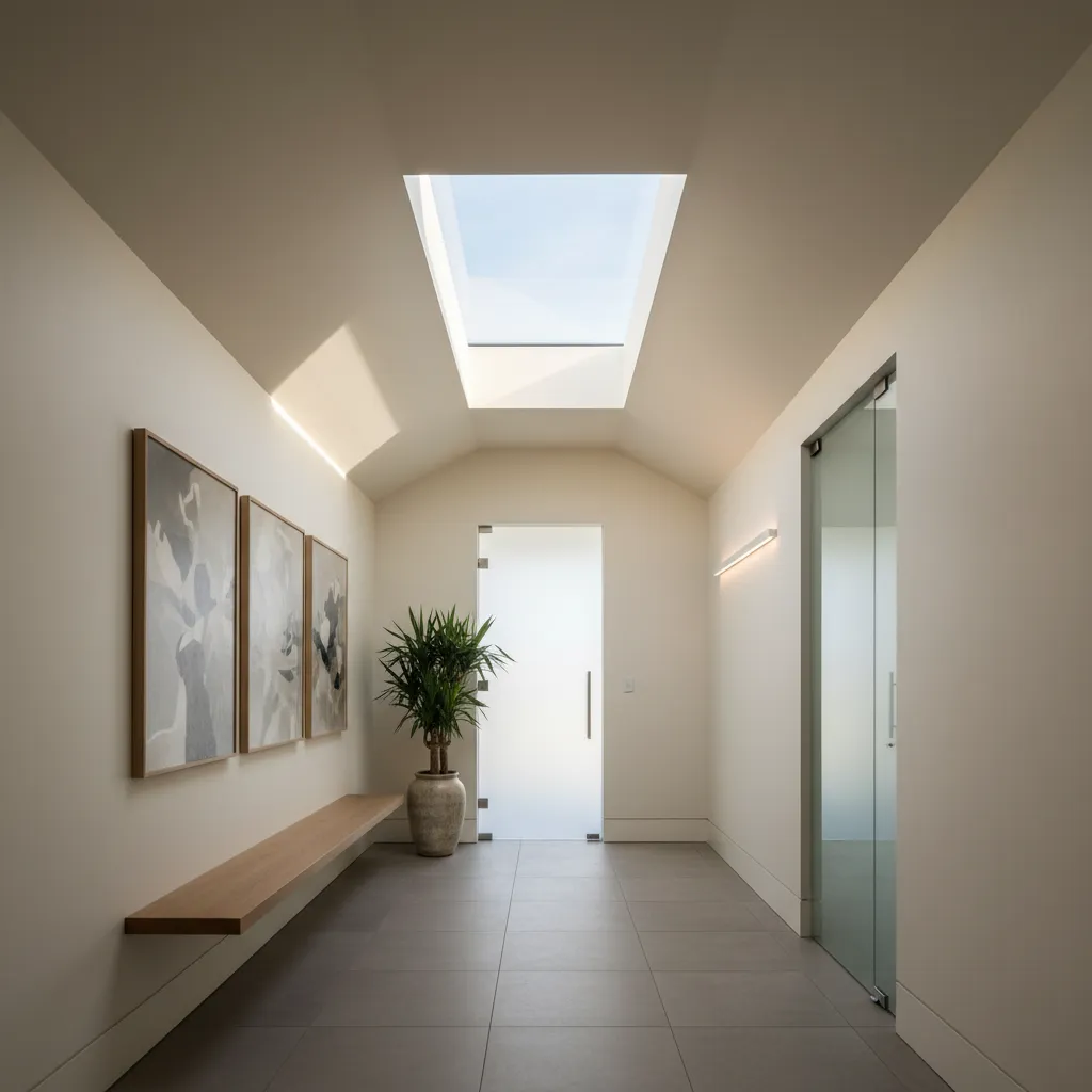 Reforma de vivienda con tragaluz que introduce luz natural