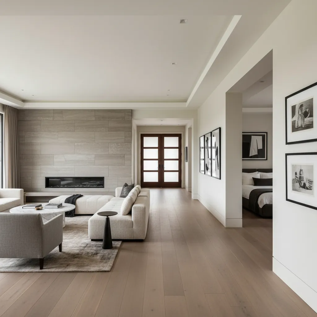 Interior layout showing separation of public and private zones in residential floor plan design