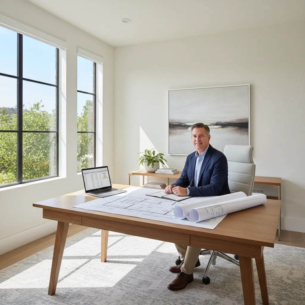 Homeowner reviewing renovation documents after loan denial