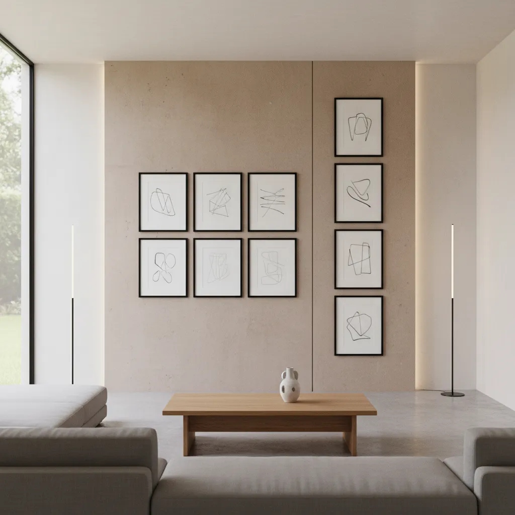 Comparison of horizontal and vertical 8x10 frame wall arrangements