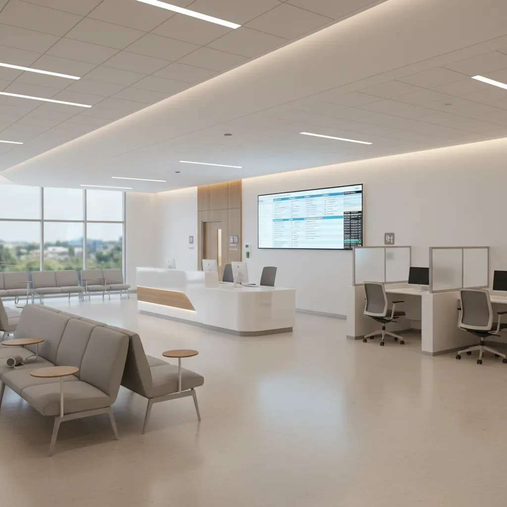 hospital emergency department triage and reception layout