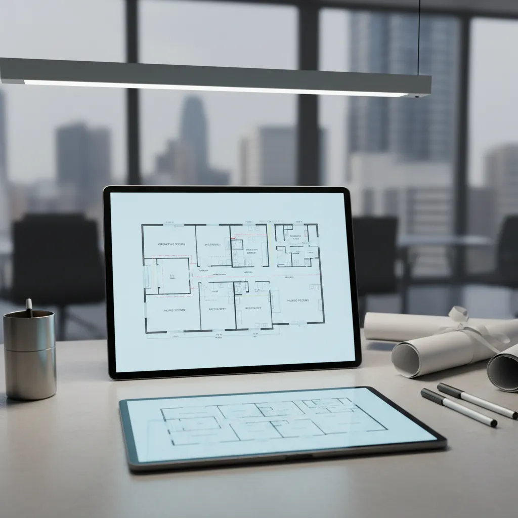 Hospital floor plan layout used for visitor navigation