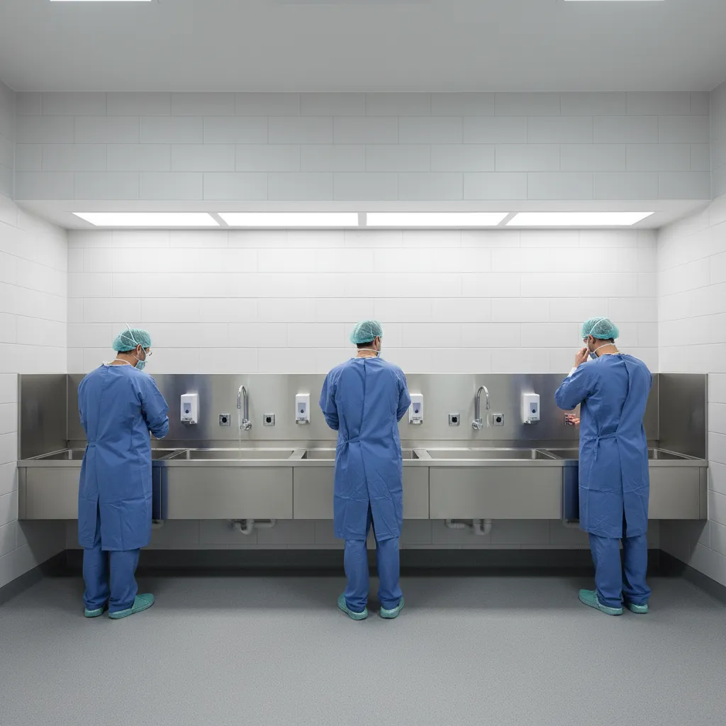 Scrub Sink Types in Hospital Scrub Rooms: Sensor vs Manual vs Foot-Controlled Systems: A practical comparison of surgical scrub sink systems to help hospitals choose the safest and most efficient option.
