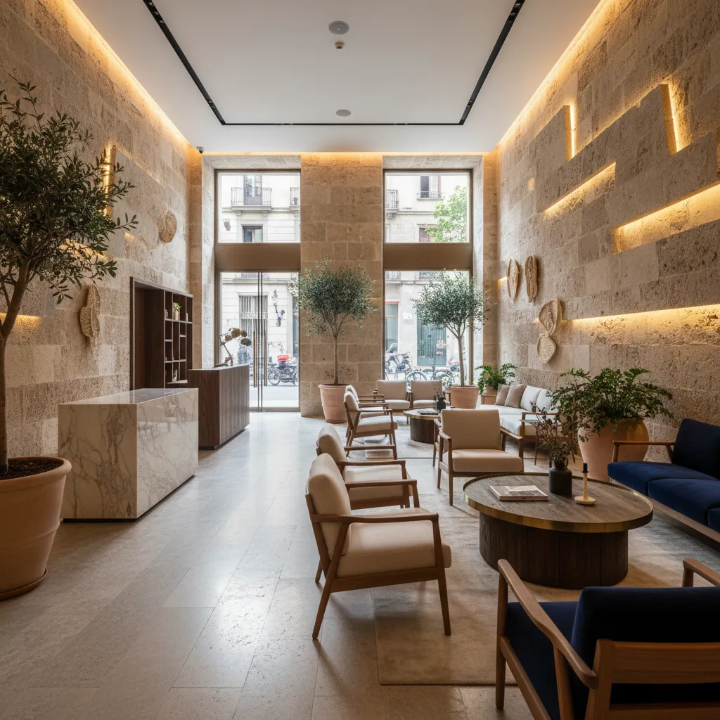 Hotel con interior de diseño en Barcelona
