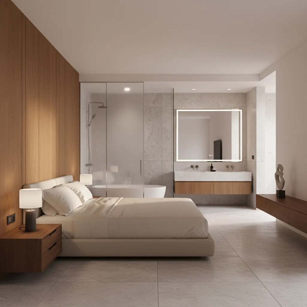 Frosted Glass Bathroom Doors in Hotels and Modern Interior Design