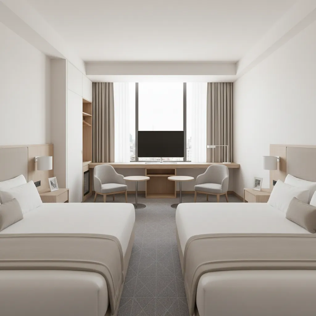 How Hotels Hostels and Dorms Arrange Twin Beds in Small Rooms