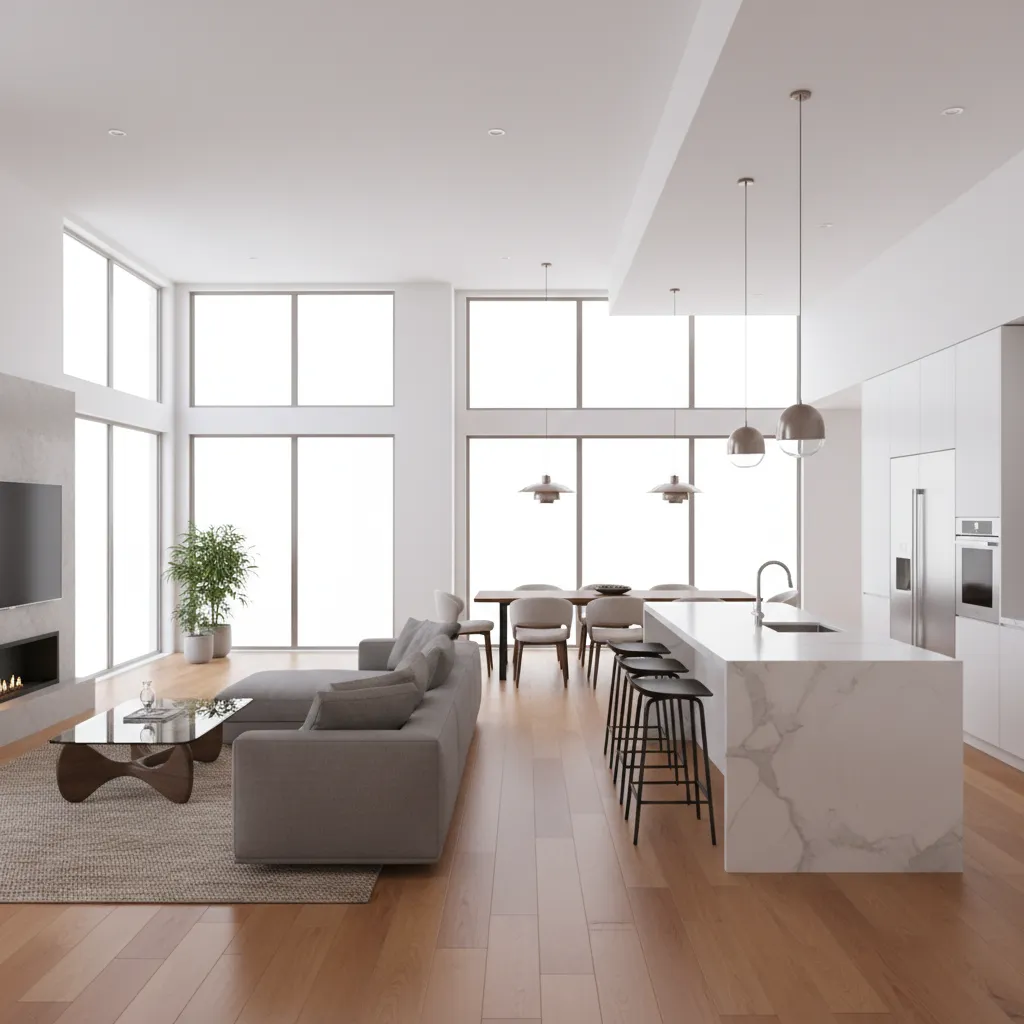 Recorrido virtual por el interior de una casa diseñada digitalmente