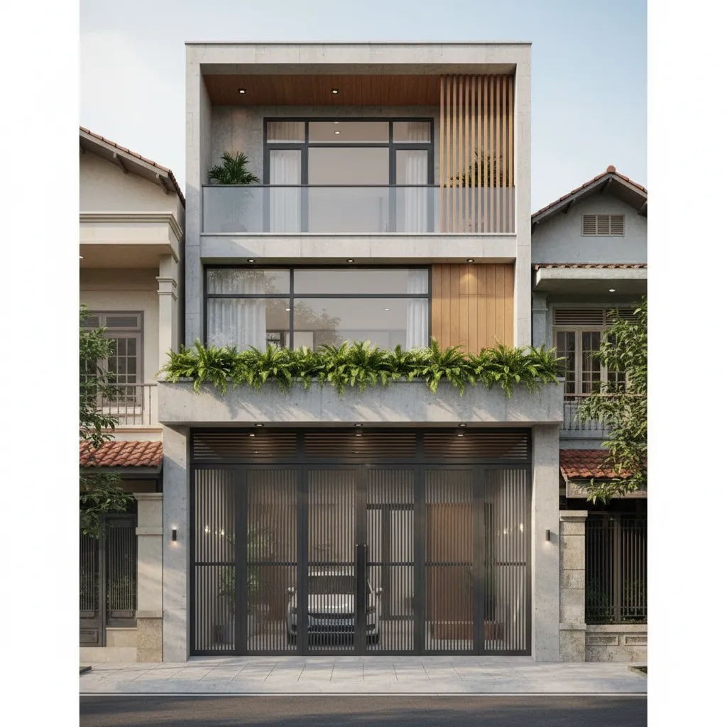Thiết kế nhà 5x15 có gara: Cách bố trí hợp lý và tối ưu diện tích