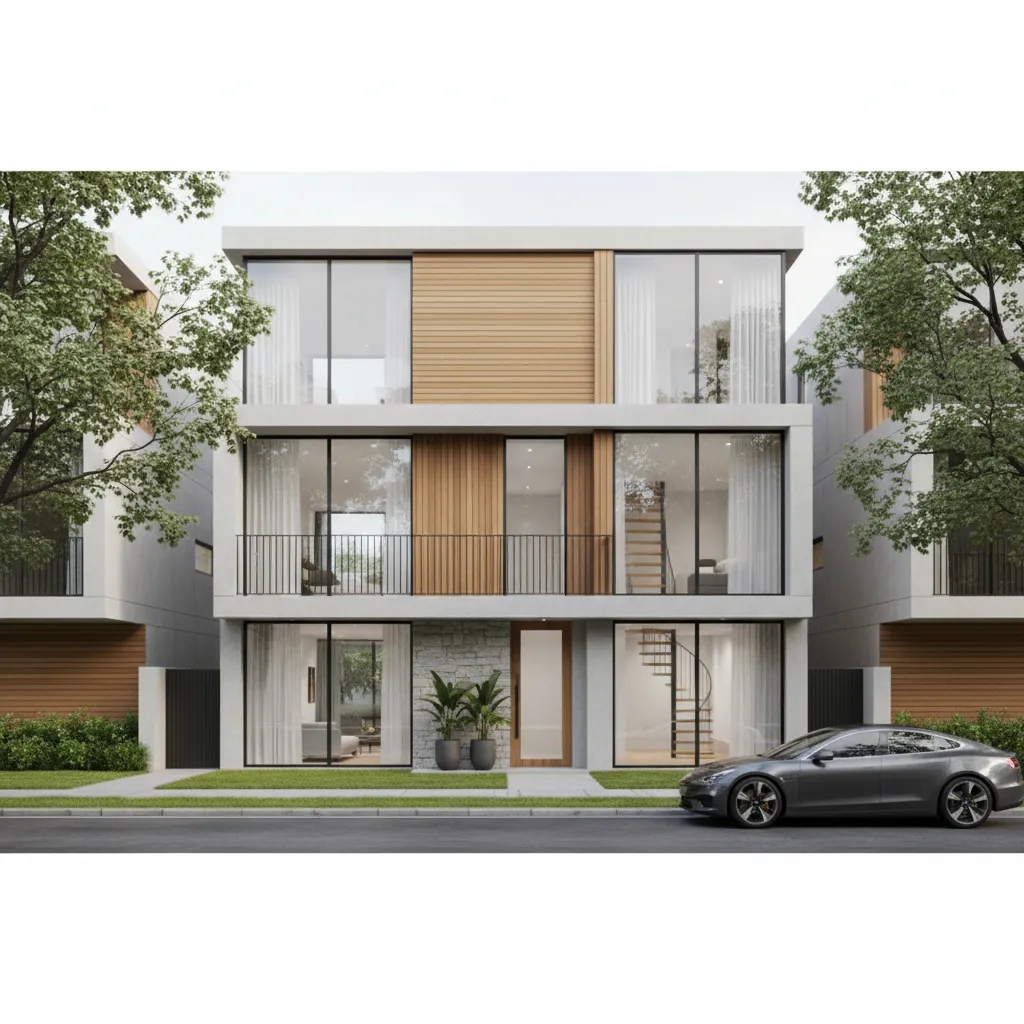 Thiết kế nhà mặt tiền 8m sâu 12m: Bố trí đẹp và tối ưu không gian