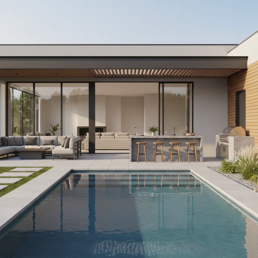 House Plans with Pools and Outdoor Kitchens