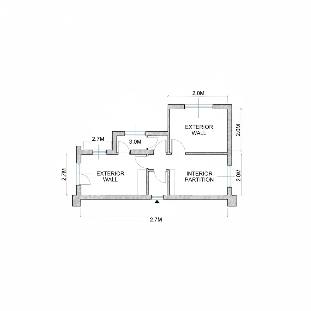 Measuring Wall Area for a 3-Bedroom House