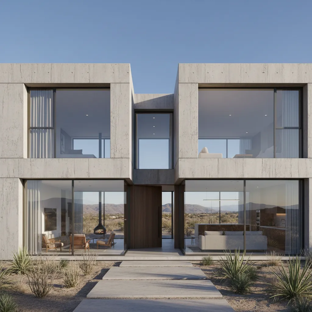 Modern home facade showing strategic window placement for natural lighting
