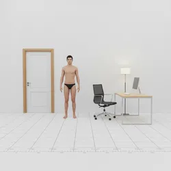 Human 3D Model Size Standards Used in Film, Games, and Simulation