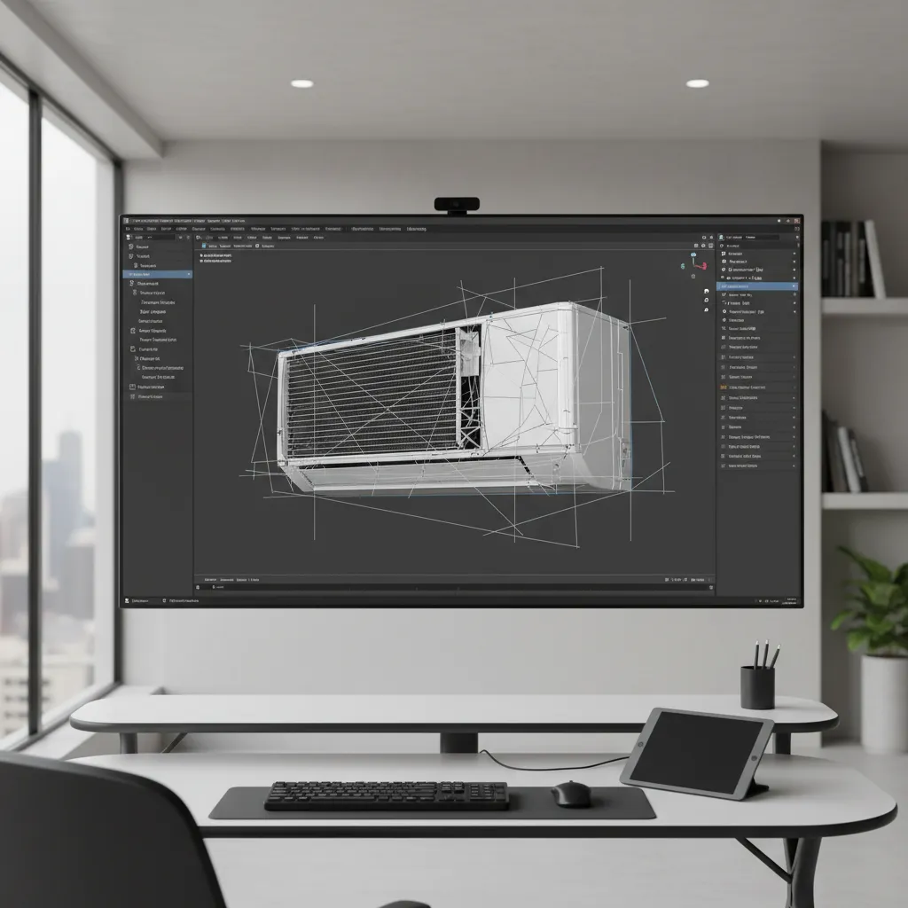 3D air conditioning model import error in architectural design software