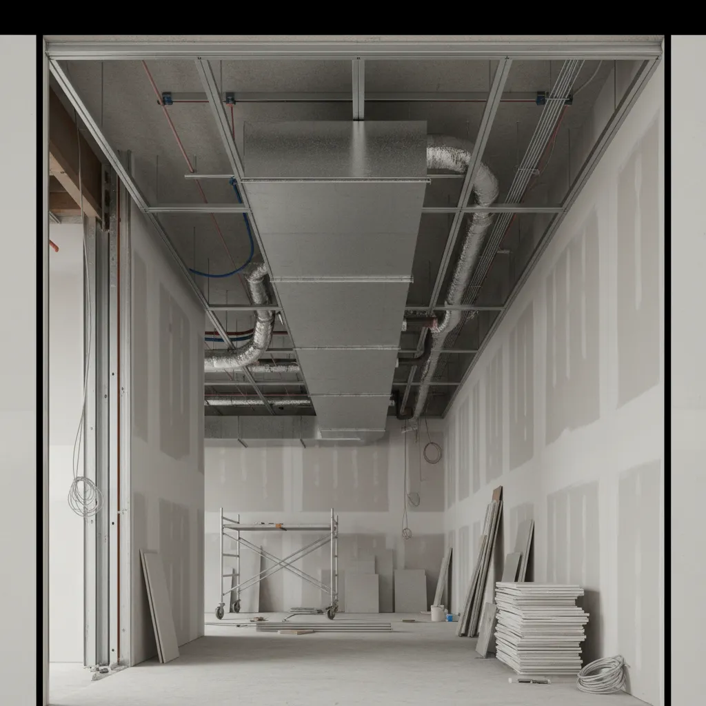 Large HVAC duct interfering with suspended ceiling design