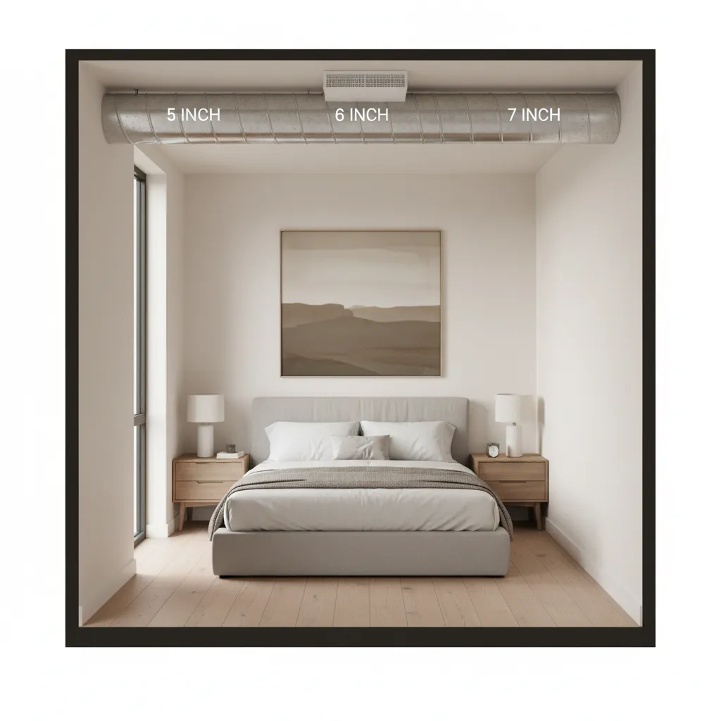 6-Inch vs 5-Inch vs 7-Inch Duct: Which Size Works Best for a 150 Sq Ft Room?