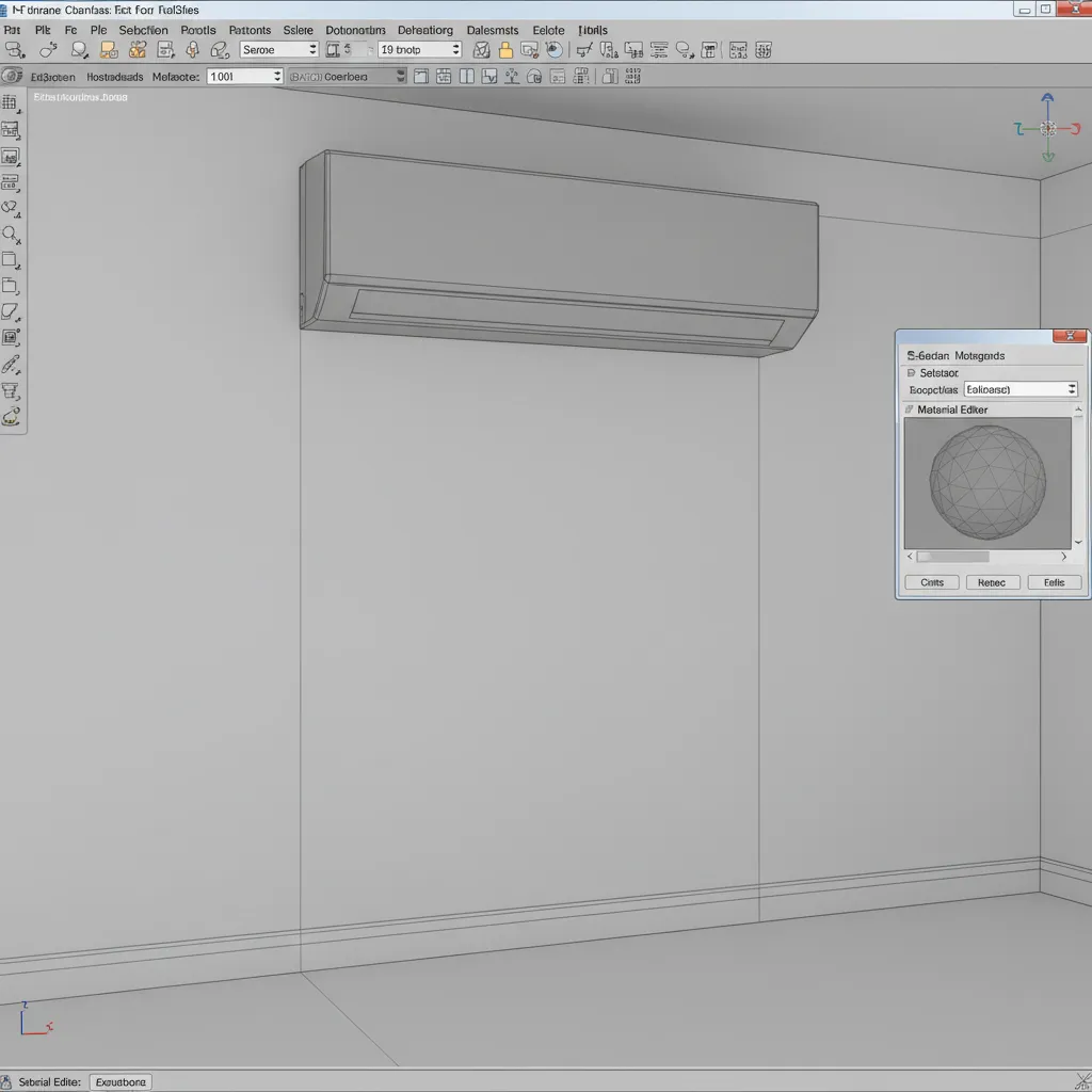 HVAC 3D model showing missing texture materials