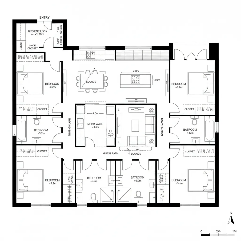 Hybrid Spine: Shared Core, Private Satellites