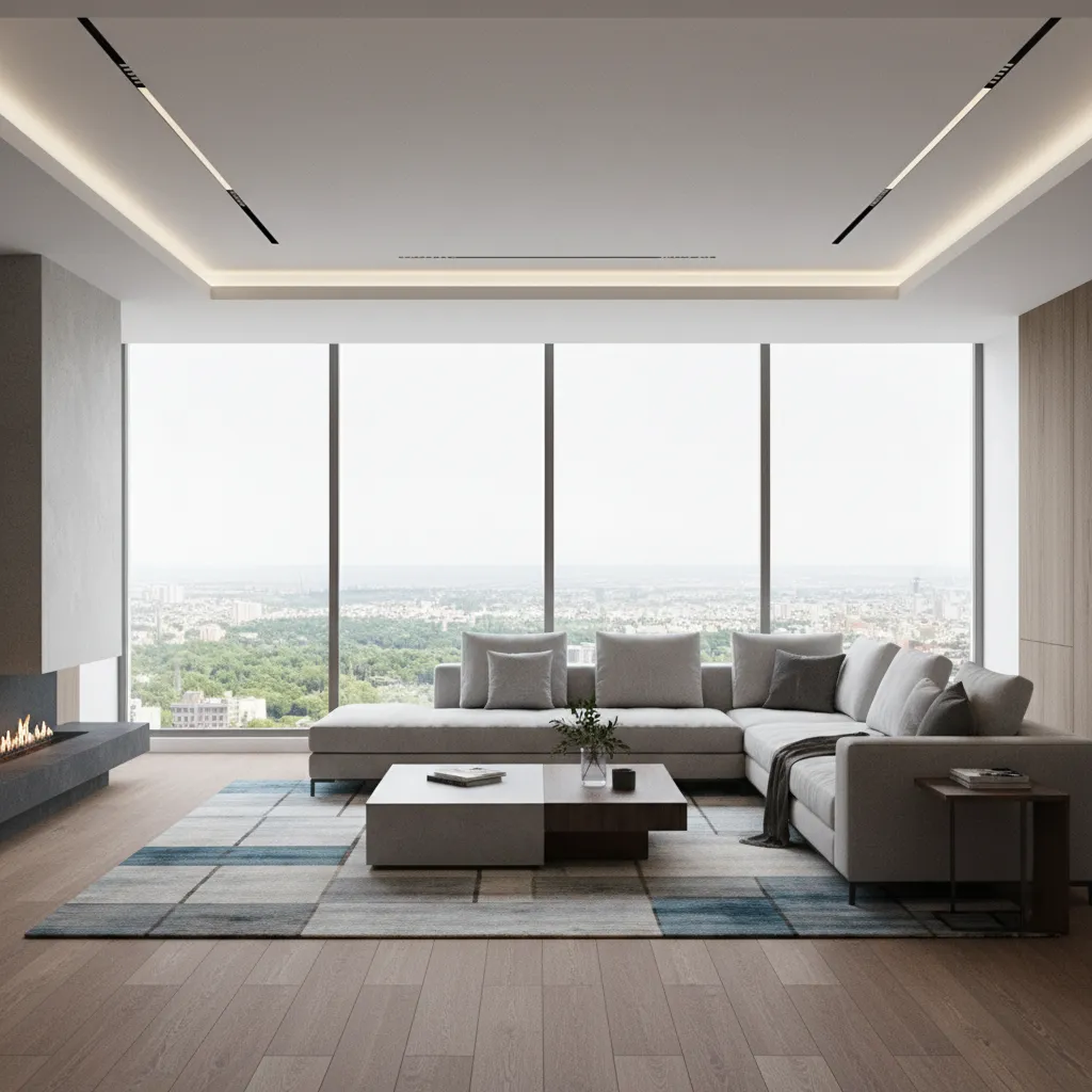 Render de interior generado con inteligencia artificial a partir de un plano