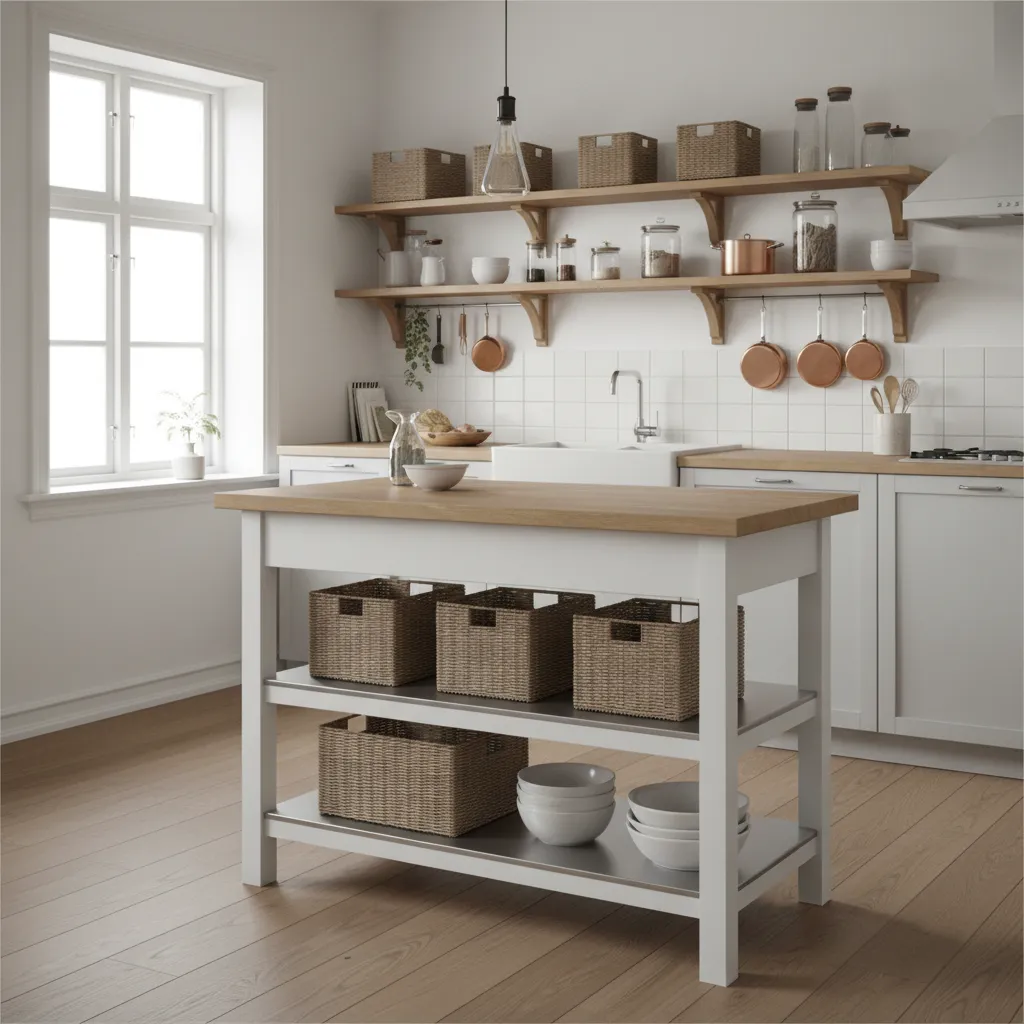 How to Optimize Storage and Workspace on the IKEA STENSTORP Kitchen Island: Practical design strategies to turn the STENSTORP island into a highly efficient prep, storage, and workflow hub.