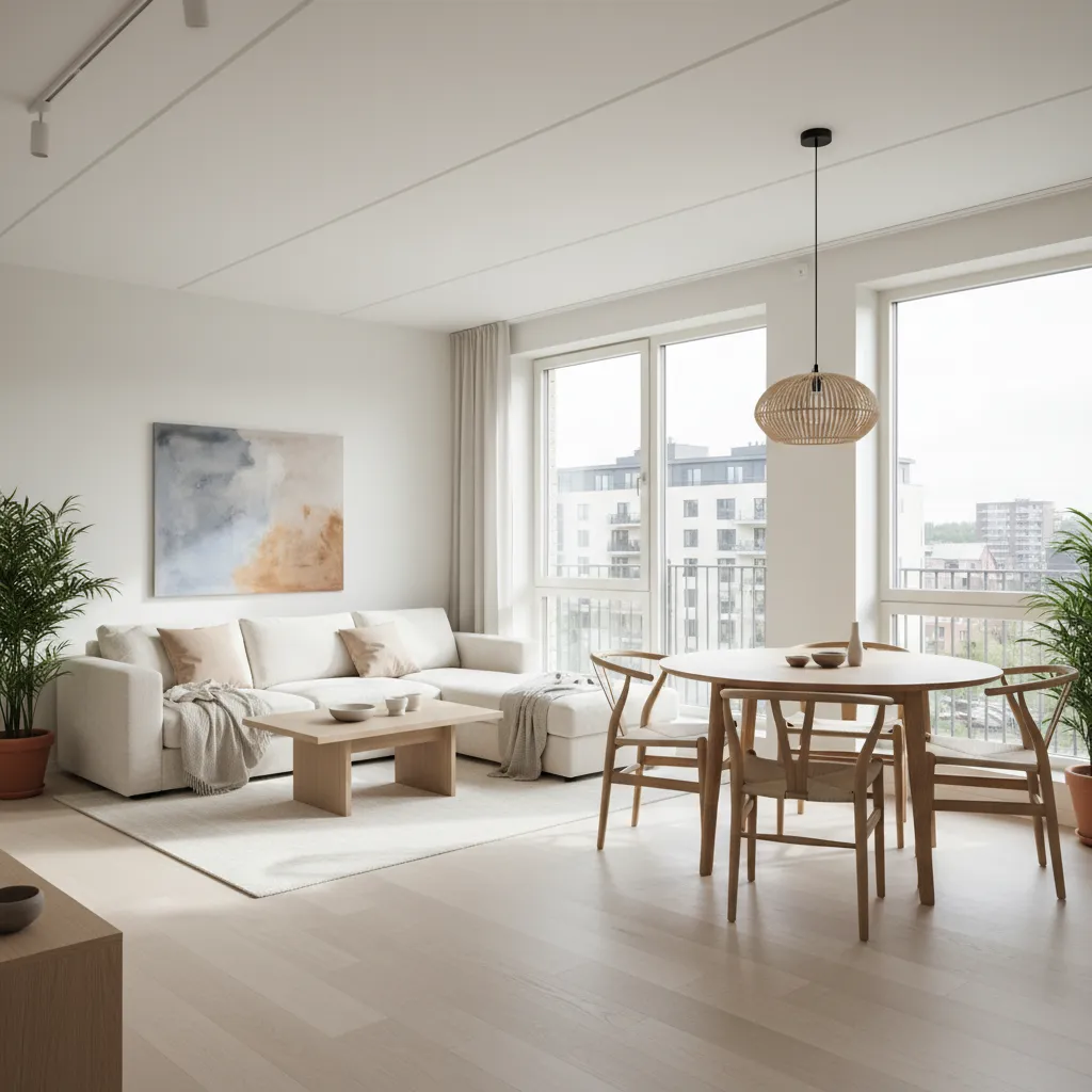 Apartamento con buena iluminación natural y espacios abiertos